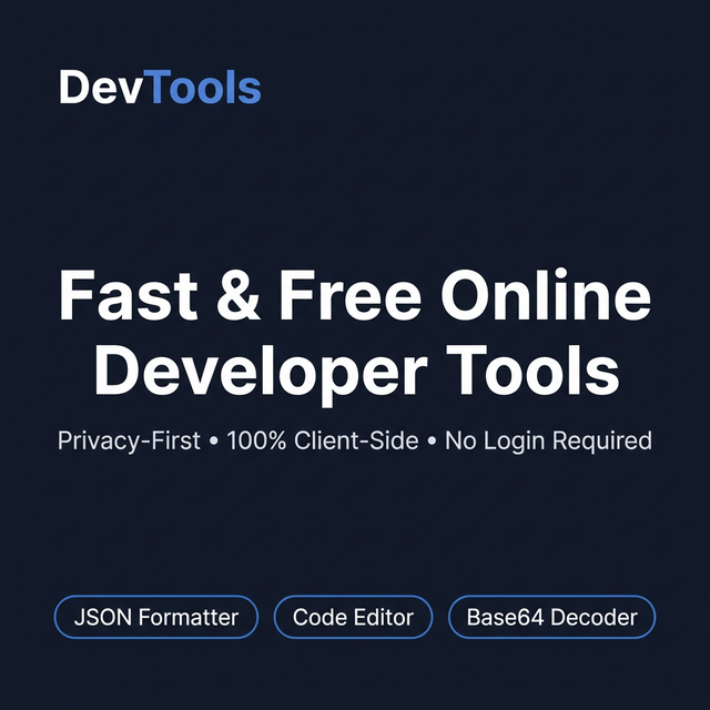 Fast & Free Online Developer Tools – No Login Required